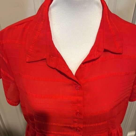 Nice Rokoko Top in Red Size Largel - Picture 4 of 6